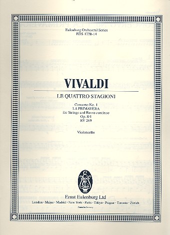 Concerto op.8,1 RV269 fr fr Violine, Streichorchester und Bc Violoncello