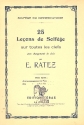 25 lecons de solfege sur toutes les clefs avec changement de clefs