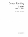 Gebet op.22,4 for violin and piano