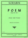 Poem op.32,1 for cello and piano