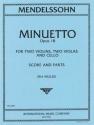 Minuetto op.18 for 2 violins,2 violas and cello score and parts