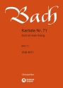 Gott ist mein Knig - Kantate Nr.71 BWV71 fr Soli, gem Chor und Orchester Chorpartitur