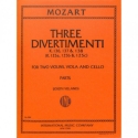 3 Divertimenti KV136-138 for string quartet score and parts