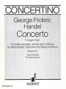 Concerto in F Major for treble recorder and strings orchestral parts