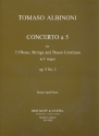 Concerto  5 op.9,3 fr 2 Oboen und Streicher Partitur und Stimmen