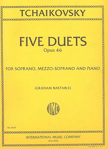 5 Duets op.46 for soprano, mezzosoprano and piano (en/rus)