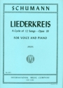 Liederkreis op.39 A cycle of 12 songs for high voice and piano (en/dt)