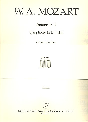 Sinfonie D-Dur KV196 fr Orchester Harmonie