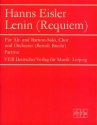 Lenin fr soli (Alt, Bariton), Chor und Orchester Partitur