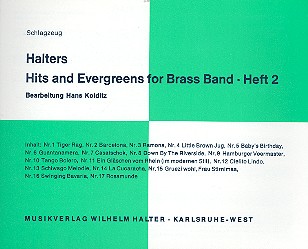 Halters Hits and Evergreens Band 2 fr Blasorchester Schlagzeug