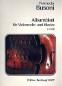 Albumblatt e-Moll fr Violoncello und Klavier