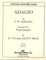 Adagio for flute quartet score and parts