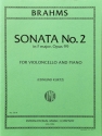 Sonata F major no.2 op.99 for violoncello and piano KURTZ, E., ED.