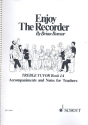 Enjoy the recorder Vol.1A for treble recorder treble tutor book with accompaniments and notes for teachers