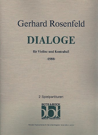 Dialoge fr Violine und Kontraba Spielpartitur