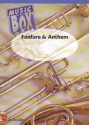 FANFARE AND ANTHEM FUER 4 BLECHBLAESER (VAR.) UND PERC. AD LIB., PARTITUR UND STIMMEN