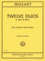 12 Duets KV487 for violin and viola 2 scores