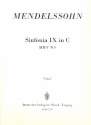 Sinfonia C-Dur Nr.9 fr Streichorchester Viola 1