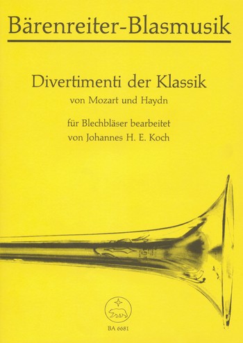 Divertimenti der Klassik von Mozart bis Haydn fr Blechblser Partitur