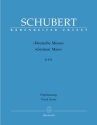 Deutsche Messe  fr gem Chor, Streicher und Bc (oder Orgel) Orgelauszug (dt)