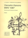 14 Kanons BWV1087 fr Kammerorchester Partitur