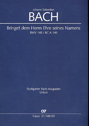 Bringet dem Herrn Ehre seines Namens Kantate Nr.148 BWV148 Klavierauszug (dt/en)