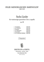 6 Lieder op.88 fr gem Chor a cappella Chorpartitur