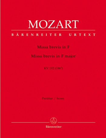 Missa brevis F-Dur KV192 fr Soli, Chor und Orchester Partitur