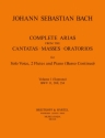 Complete Arias from the Cantatas, Masses and Oratorios vol.1 (soprano) for solo voice, 2 flutes and piano (Bc)