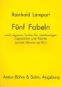 5 Fabeln fr Kinderchor (einstimmig) und Klavier Partitur