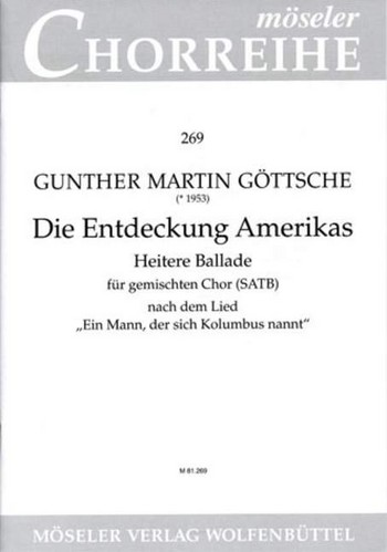 Die Entdeckung Amerikas fr gem Chor a cappella Chorpartitur