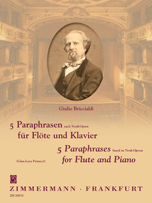 5 Paraphrasen nach Verdi Opern fr Flte und Klavier Partitur