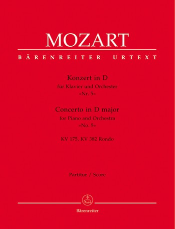 Konzert D-Dur KV175 und Rondo KV382 fr Klavier und Orchester Partitur