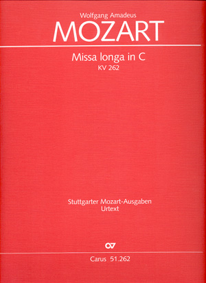 Missa longa C-Dur KV262 fr Soli, gem Chor und Orchester Partitur