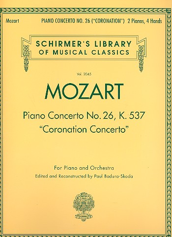 Concerto KV537 no.26 for piano and orchestra for 2 pianos coronation concerto