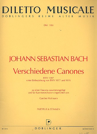 Verschiedene Canones BWV1087 fr Kammerorchester Partitur und Stimmen