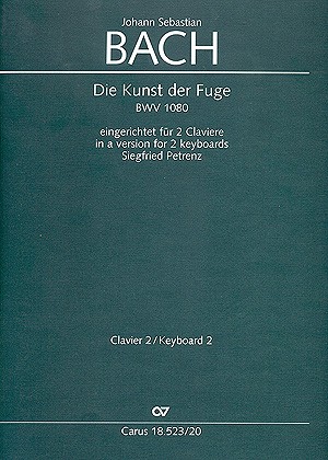 Die Kunst der Fuge BWV1080 fr 2 Klaviere Stimmen