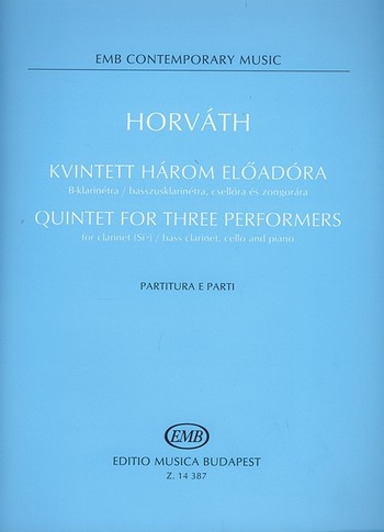 Quintet for 3 performers for clarinet/bass clarinet, cello and piano