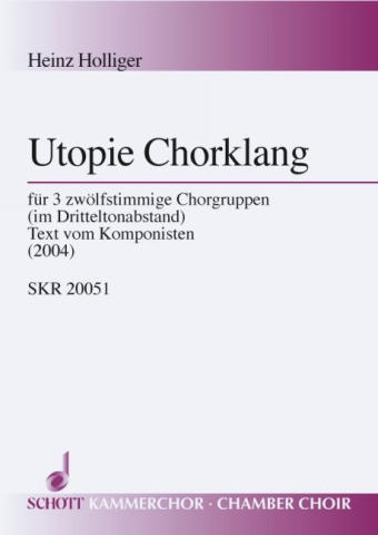 Utopie Chorklang fr Chor a cappella Chorpartitur