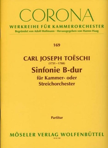 Sinfonie B-Dur fr Streichorchester (Kammerorchester) Partitur