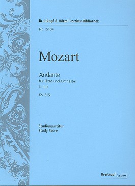 Andante C-Dur KV315 fr Flte und Orchester Studienpartitur