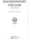 Vocalise op.34,14 for high voice and piano