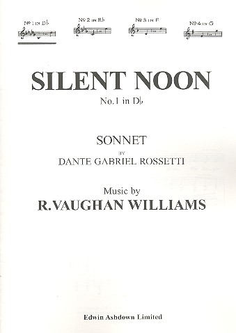 Silent Noon for low voice and piano (D-flat Major)