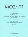 Quartett Es-Dur KV452 fr Oboe, Klarinette, Horn, Fagott und Klavier fr Violine, Viola, Violoncello und Klavier Partitur (=Klavier) und Stimmen