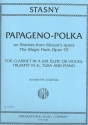 Papageno-Polka op.55 for clarinet in A (flute, violin), trumpet, tuba and piano parts