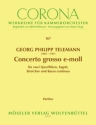 Concerto grosse e-Moll TWV52:e2 fr 2 Flten, Fagott, Streicher und Bc Partitur