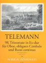 Sonate Es-Dur Nr.98 TWV42:Es3 fr Oboe, Cembalo und Bc Partitur (=Klavier) und Stimmen