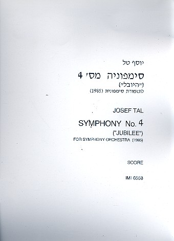 Symphony no.4 'Jubilee' for orchestra score