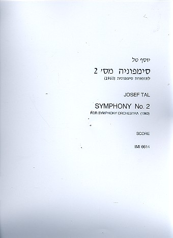 Symphony no.2 for orchestra score