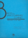 3 Pieces for unaccompanied clarinet for clarinet and piano